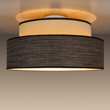 Plafonnier GRACE 1xE27/60W/230V crème/marron