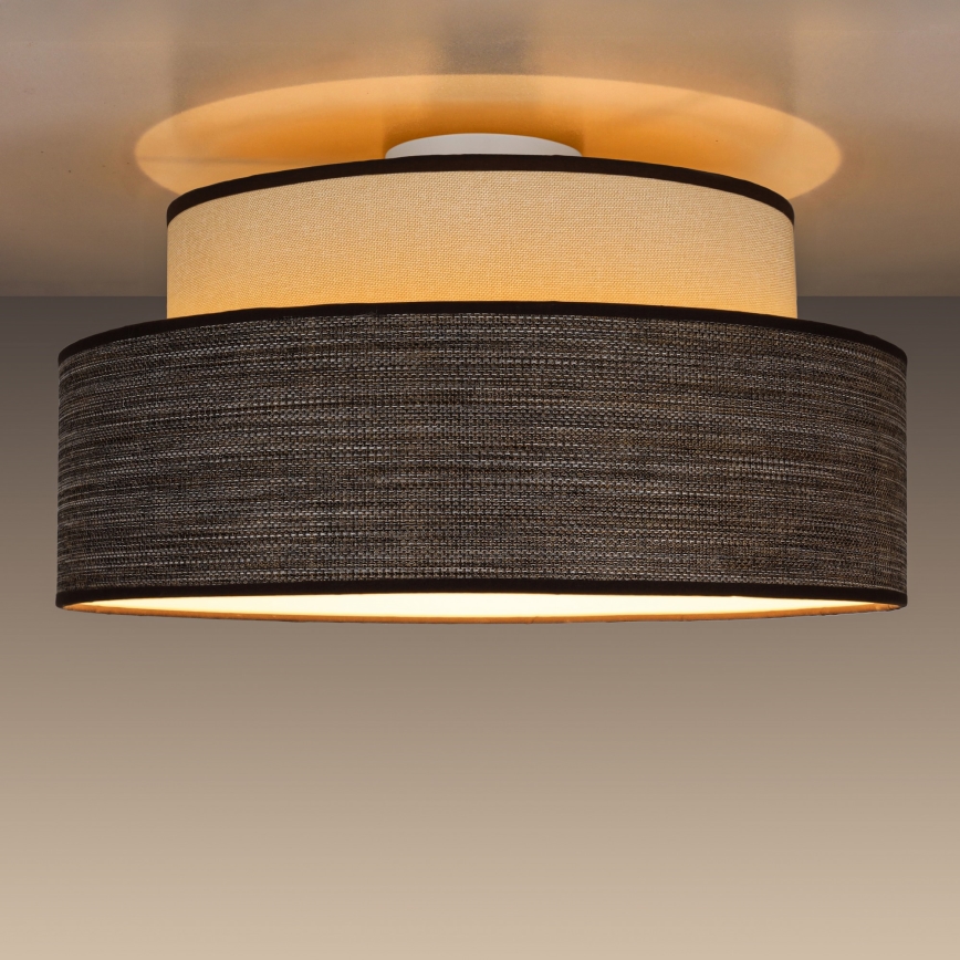 Plafonnier GRACE 1xE27/60W/230V d. 40 cm crème/marron