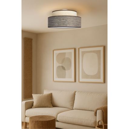 Plafonnier GRACE 1xE27/60W/230V d. 40 cm crème/marron