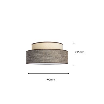 Plafonnier GRACE 1xE27/60W/230V d. 40 cm crème/marron