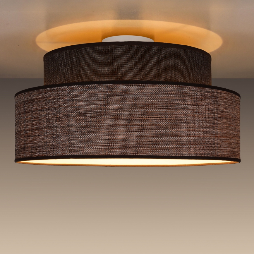 Plafonnier GRACE 1xE27/60W/230V marron/beige