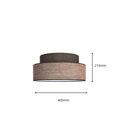 Plafonnier GRACE 1xE27/60W/230V marron/beige