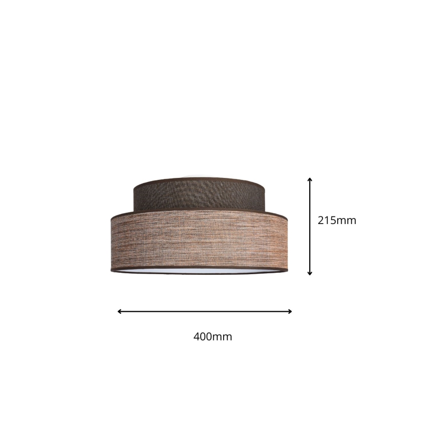 Plafonnier GRACE 1xE27/60W/230V marron/beige
