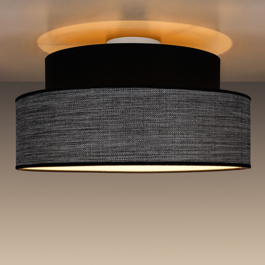 Plafonnier GRACE 1xE27/60W/230V noir/gris