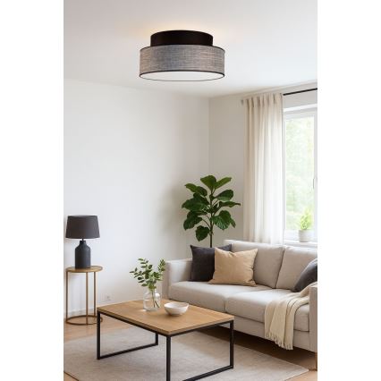 Plafonnier GRACE 1xE27/60W/230V noir/gris