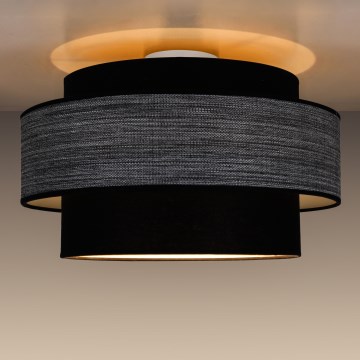 Plafonnier GRACE 1xE27/60W/230V noir/gris