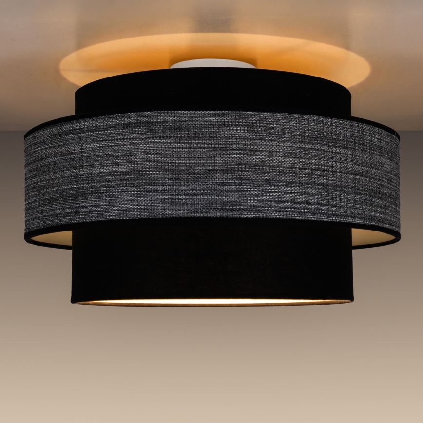 Plafonnier GRACE 1xE27/60W/230V noir/gris