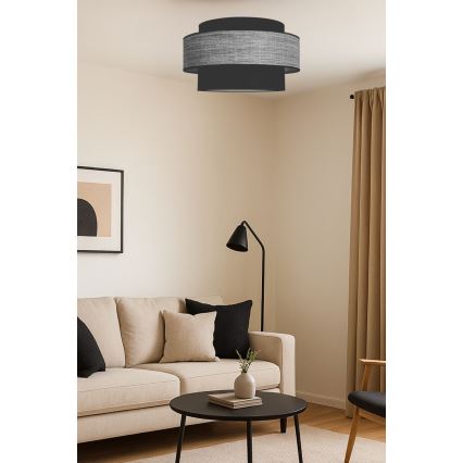 Plafonnier GRACE 1xE27/60W/230V noir/gris