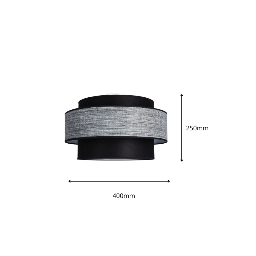 Plafonnier GRACE 1xE27/60W/230V noir/gris