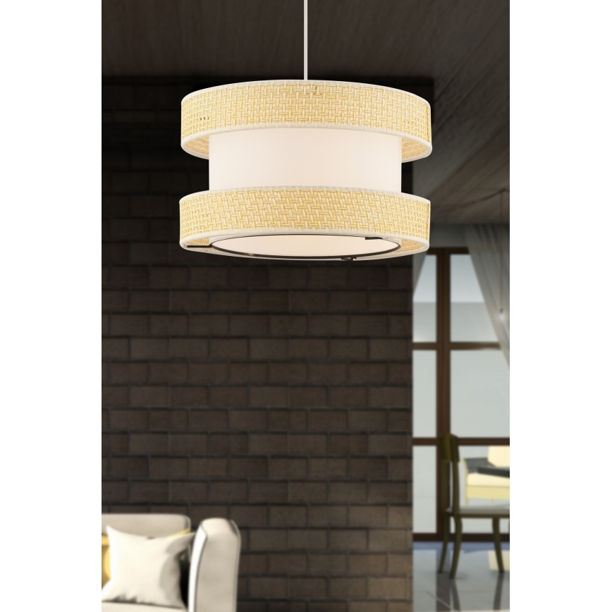 Plafonnier HALO 1xE27/60W/230V crème/beige
