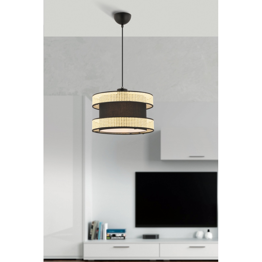Plafonnier HALO 1xE27/60W/230V noir/beige
