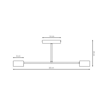Plafonnier HALO 2xGX53/12W/230V beige