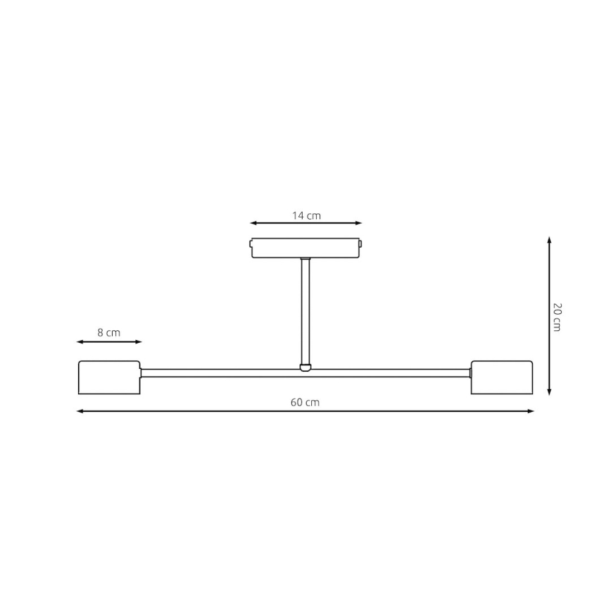 Plafonnier HALO 2xGX53/12W/230V beige