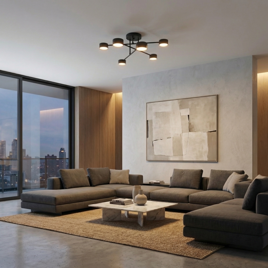 Plafonnier HALO 6xGX53/10W/230V noir