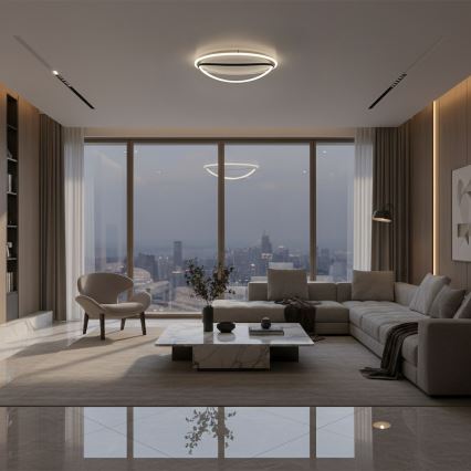 Plafonnier HALO LED, 38 W, 230 V, Ø 50 cm, noir