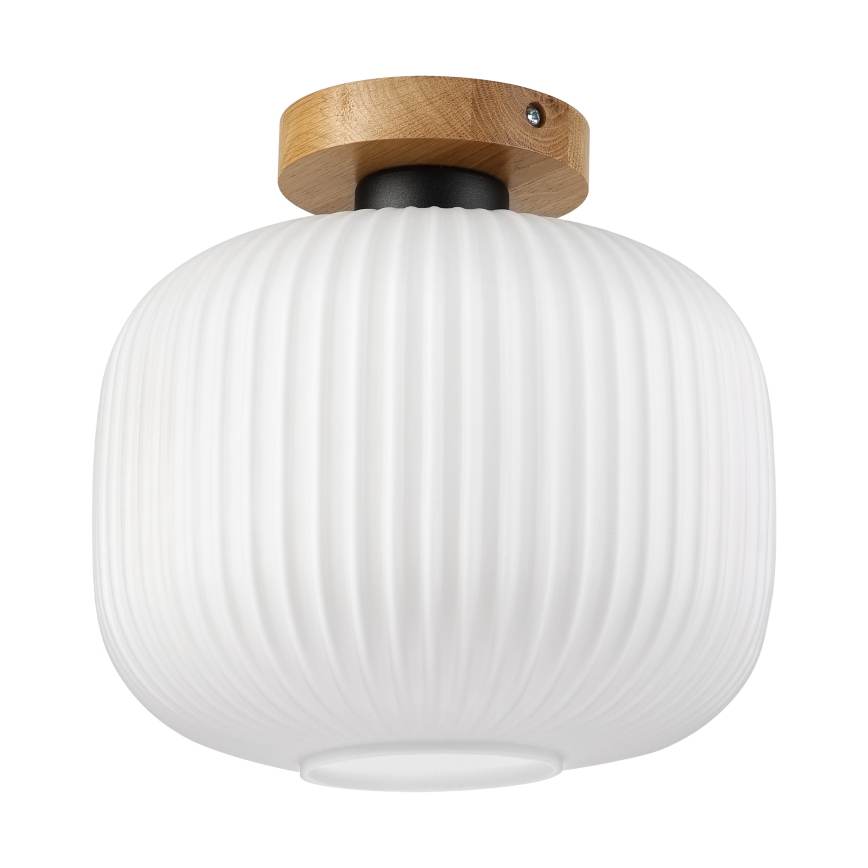 Plafonnier HARMA WOOD 1xE27/15W/230V chêne/blanc Ø 25 cm