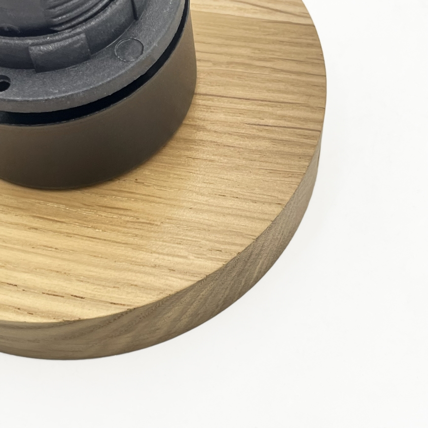 Plafonnier HARMA WOOD 1xE27/15W/230V chêne/blanc Ø 25 cm