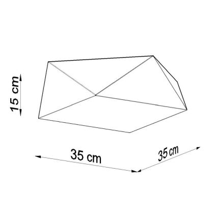 Plafonnier HEXA 2xE27/60W/230V blanc