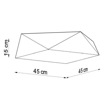 Plafonnier HEXA 3xE27/60W/230V argent