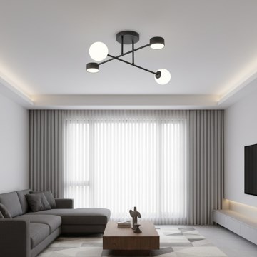 Plafonnier HOLON 2xG9/8W/230V + 2xGX53/12W noir