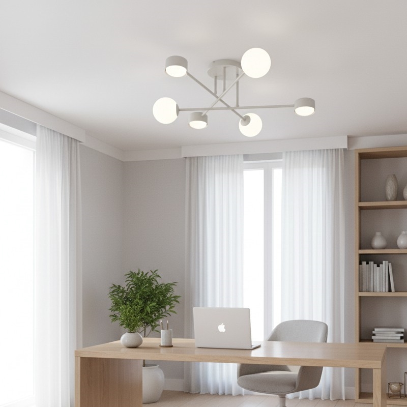 Plafonnier HOLON 3xG9/8W/230V + 3xGX53/12W blanc