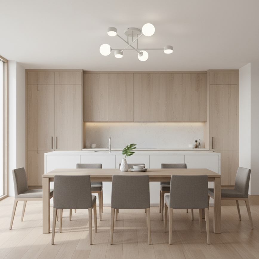 Plafonnier HOLON 3xG9/8W/230V + 3xGX53/12W blanc