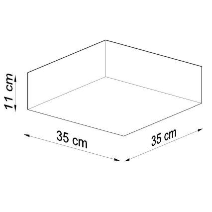 Plafonnier HORUS 35 2xE27/60W/230V gris