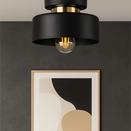 Plafonnier IGNIA 1x E27/60W/230V noir/doré
