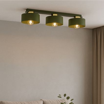 Plafonnier IGNIA 3xE27/60W/230V vert
