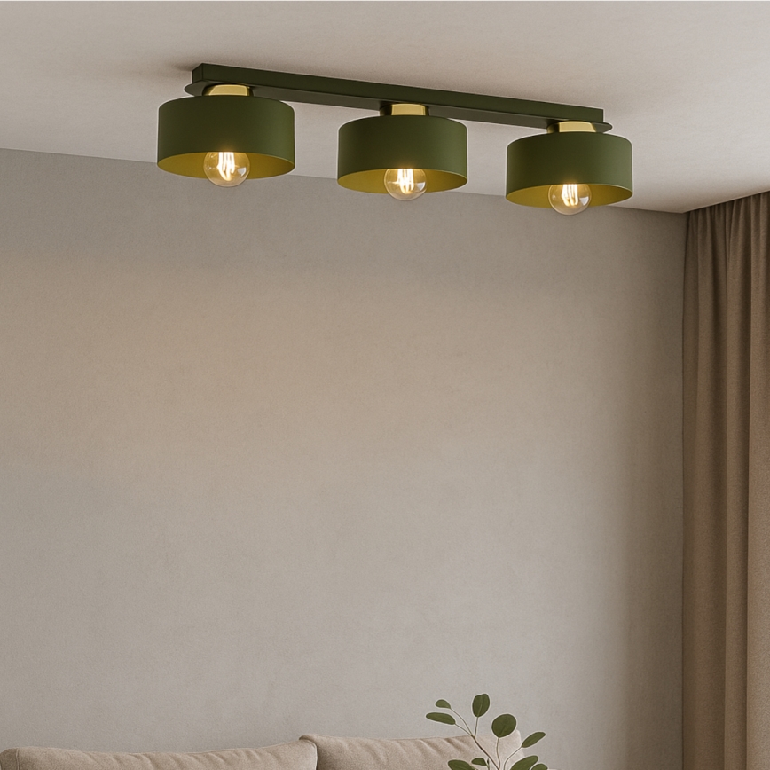 Plafonnier IGNIA 3xE27/60W/230V vert