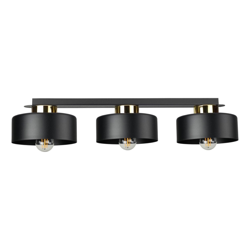 Plafonnier IGNIA — 3 ampoules E27, max. 60 W, 230 V, noir