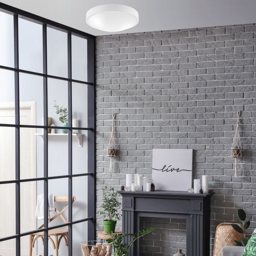 Plafonnier JONAS 2xE27/60W/230V d. 36 cm blanc