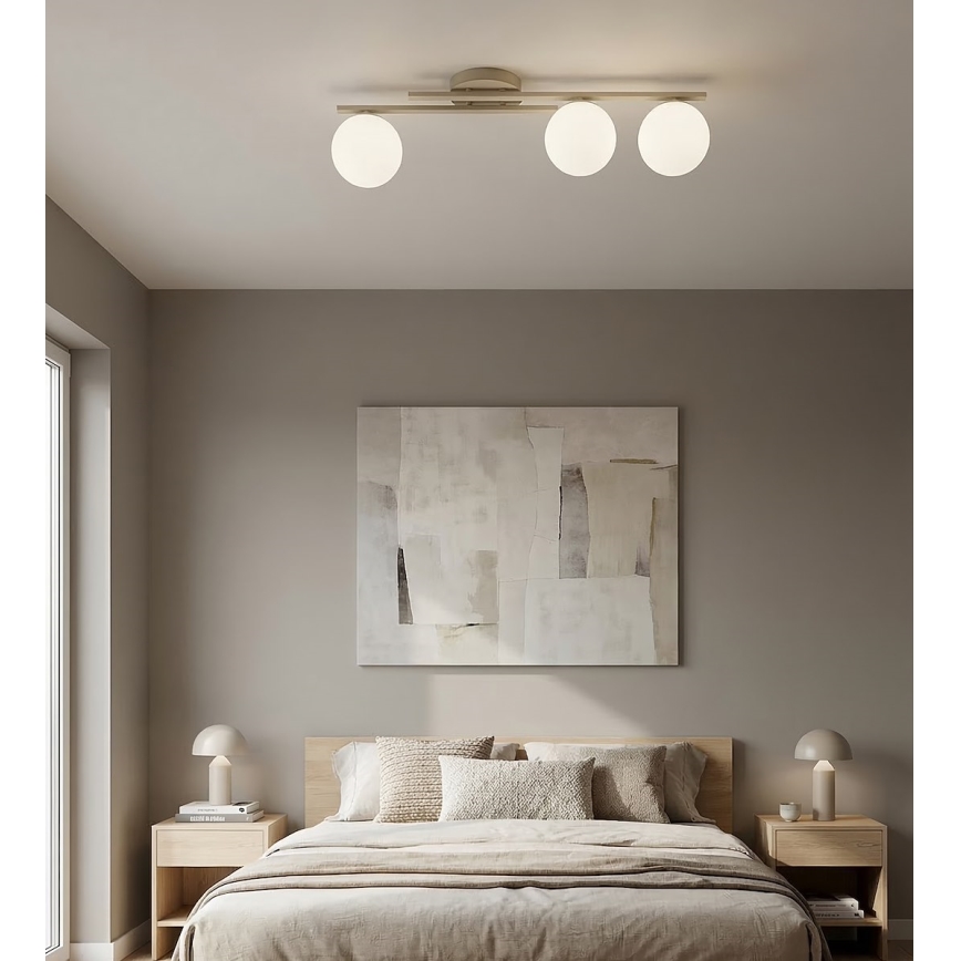 Plafonnier KAIRO 3xE14/10W/230V beige
