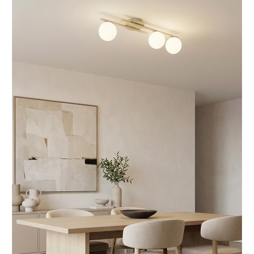 Plafonnier KAIRO 3xE14/10W/230V beige