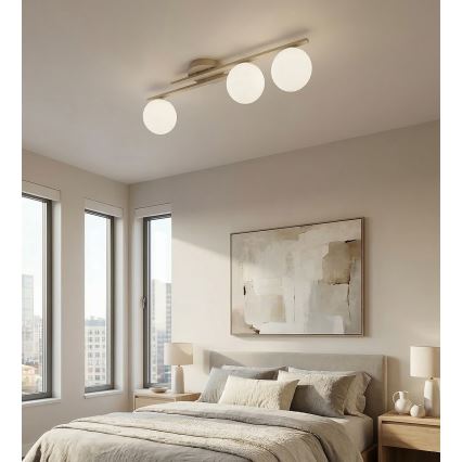 Plafonnier KAIRO 3xE14/10W/230V beige