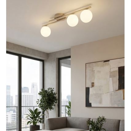 Plafonnier KAIRO 3xE14/10W/230V beige