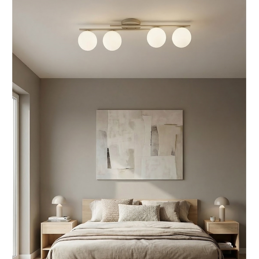 Plafonnier KAIRO 4xE14/10W/230V beige