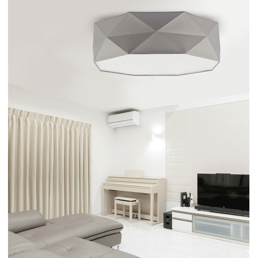 Plafonnier KANTOOR 4xE27/60W/230V gris