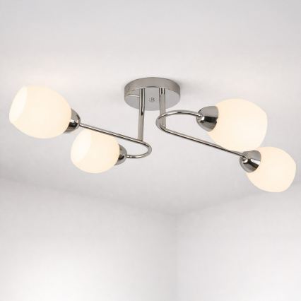 Plafonnier KING 4xE27/15W/230V chrome brillant