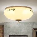 Plafonnier LANDHAUS 2xE27/60W/230V Ø 28 cm bronze/beige/vert