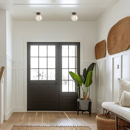 Plafonnier LAVA 1xG9/8W/230V bronze/beige fumé