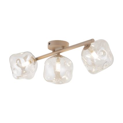 Plafonnier LAVA 3xG9/8W/230V beige/beige fumé