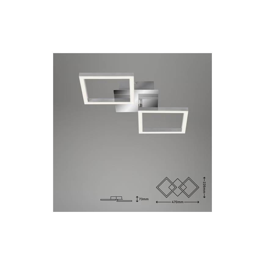 Plafonnier LED 10W/230V 3000K chrome mat