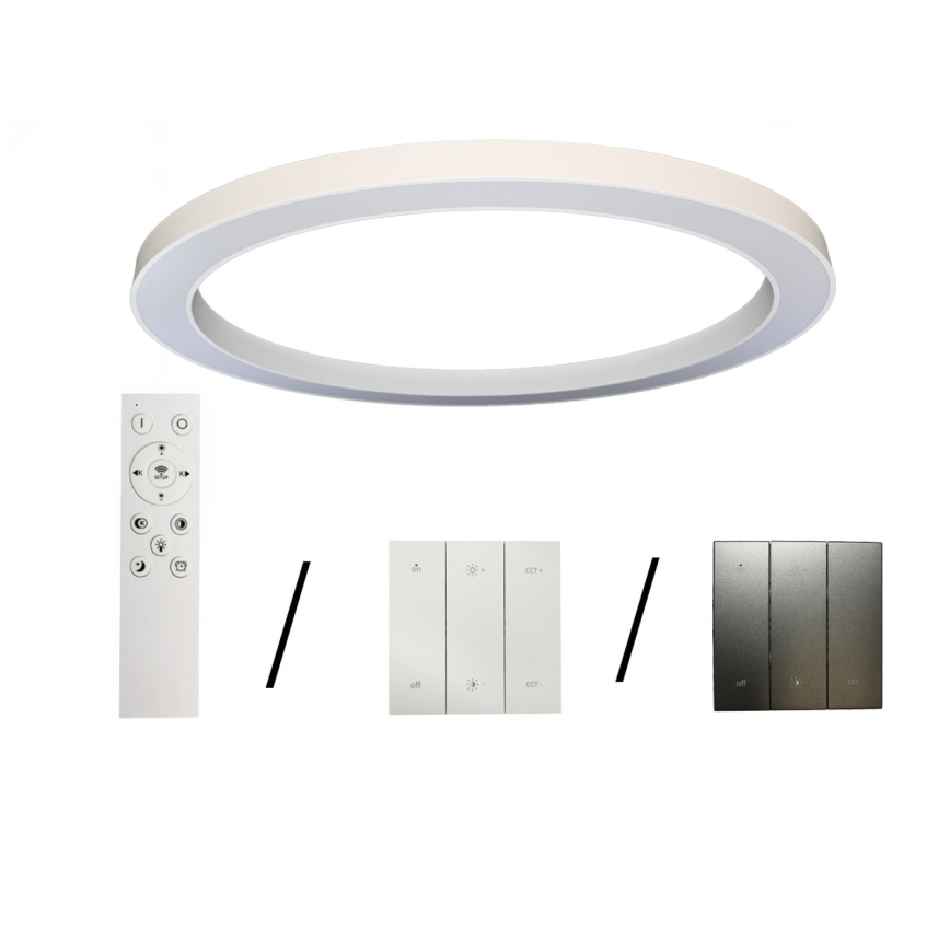 Plafonnier LED 115 W/230 V — Températures de couleur 3000/4000/6500 K — Ø 120 cm — Blanc