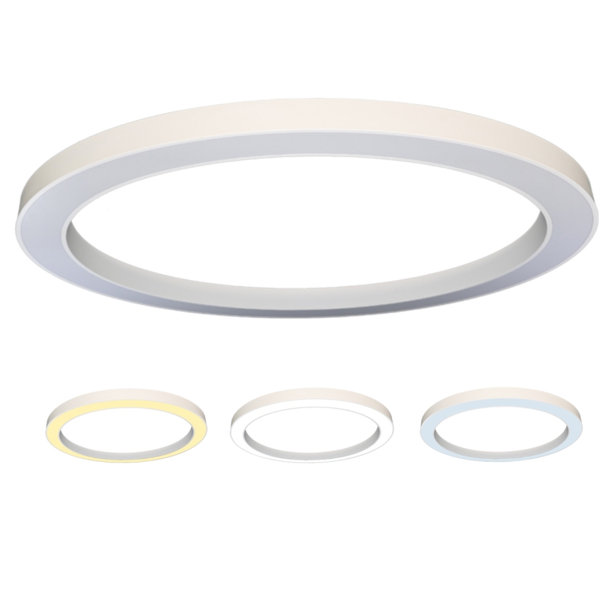 Plafonnier LED 115 W/230 V — Températures de couleur 3000/4000/6500 K — Ø 120 cm — Blanc