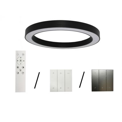 Plafonnier LED 115W/230V 3000/4000/6500K Ø 120 cm noir