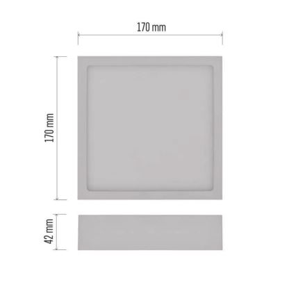 Plafonnier NEXXO LED/12,5W/230V 3000/3500/4000K 17x17 cm blanc