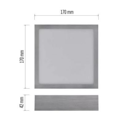 Plafonnier NEXXO LED/12,5W/230V 3000/3500/4000K 17x17 cm chrome