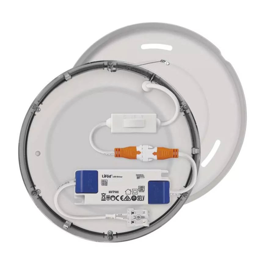 Plafonnier NEXXO LED/12,5W/230V 3000/3500/4000K d. 17 cm chrome mat