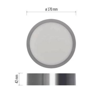 Plafonnier NEXXO LED/12,5W/230V 3000/3500/4000K d. 17 cm chrome mat